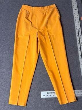 Vintage Stockton Mustard Yellow High Rise Pleated Tapered Trousers